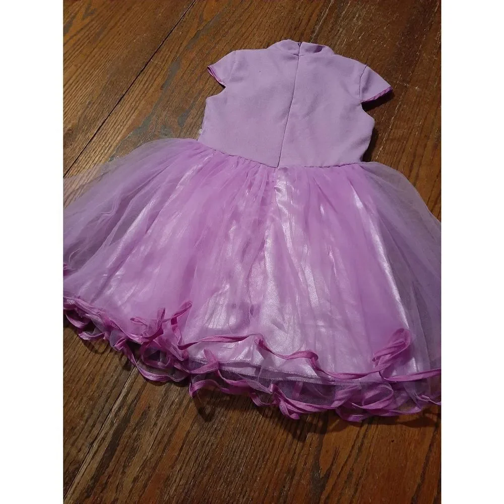 Size 110 (5) Fuyimei Purple Princess Dress Full Skirt Casual Halloween Cosplay